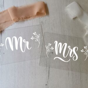 Carteles Sillas Mr Mrs