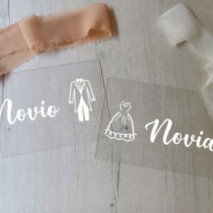 Carteles Sillas Novio Novia (otras opciones)