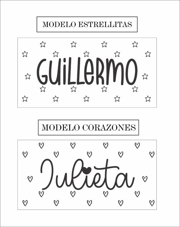 Cartel madera Con nombre (con cinta) - Imagen 3