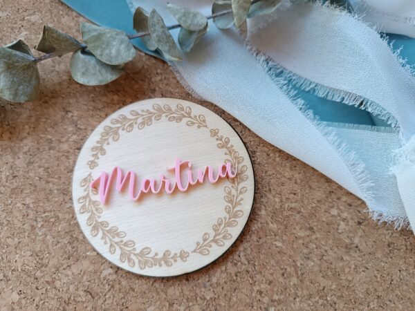 Placa redonda madera y metacrilato silla invitados - Imagen 2
