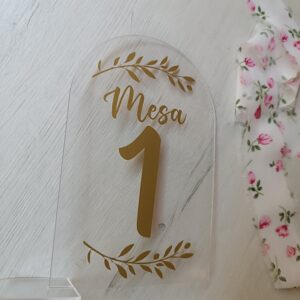 Mesero Numero de mesa Metacrilato