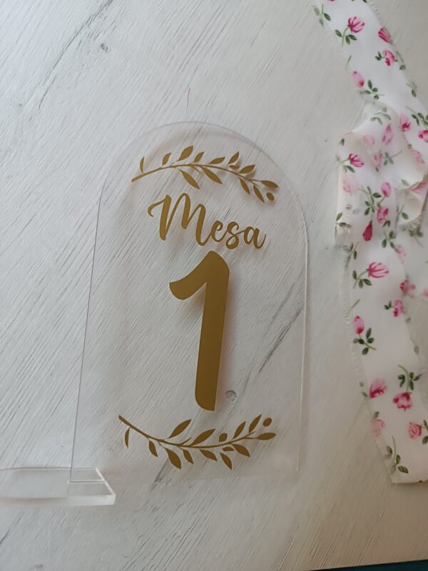 Mesero Numero de mesa Metacrilato