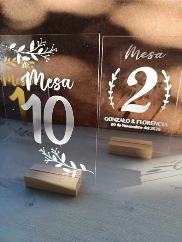 Mesero Numero de mesa Metacrilato - Imagen 4
