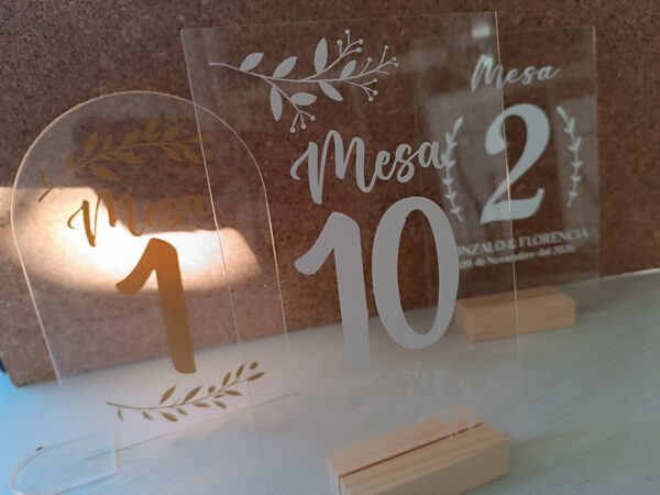 Mesero Numero de mesa Metacrilato - Imagen 5