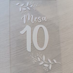 Mesero Numero de mesa Metacrilato