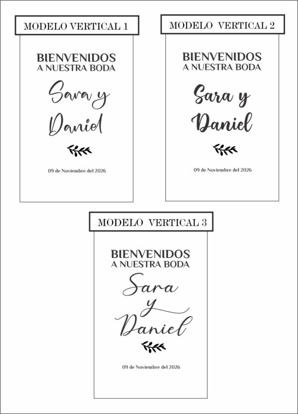 Cartel metacrilato bienvenidos a nuestra boda 60x45 - Imagen 13