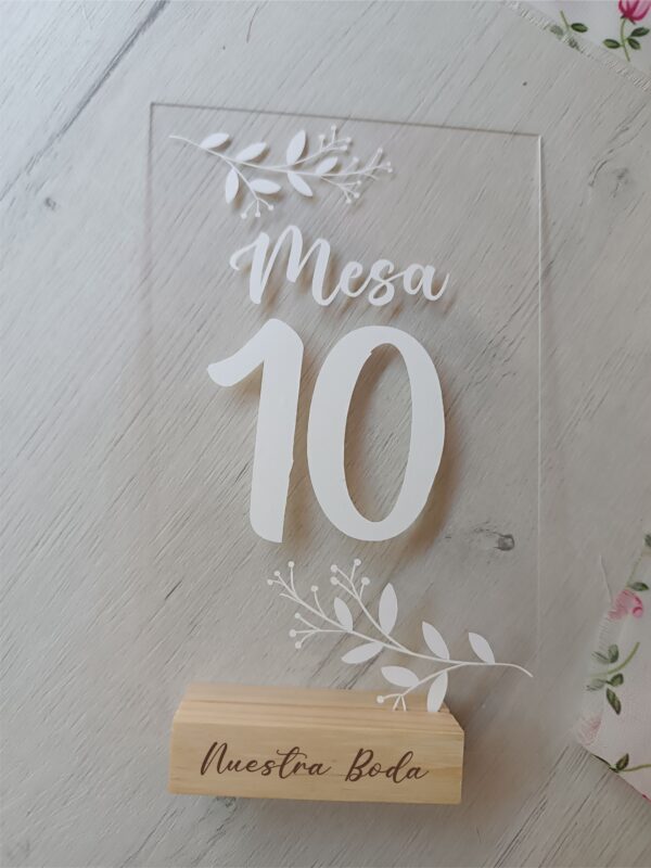 Mesero Numero de mesa Metacrilato - Imagen 2