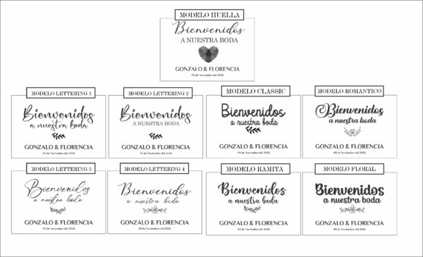 Cartel madera bienvenidos a nuestra boda 60x40 - Imagen 11