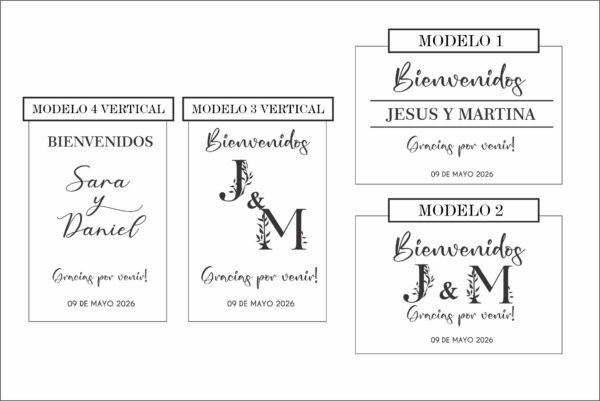 Cartel madera bienvenidos gracias por venir 60x40 - Imagen 6