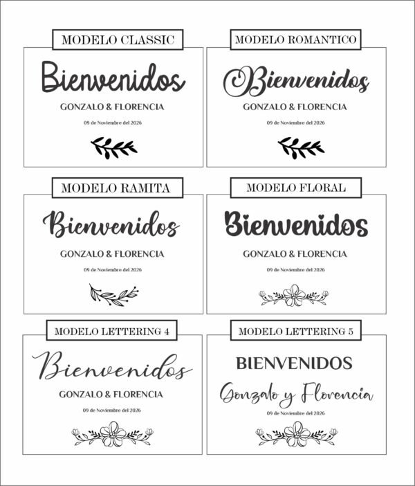 Cartel metacrilato bienvenidos 60x45 - Imagen 8